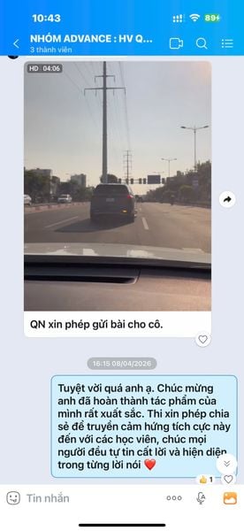 học viên gửi bài tập sau các buổi học luyện giọng online cùng MC Anh Thi