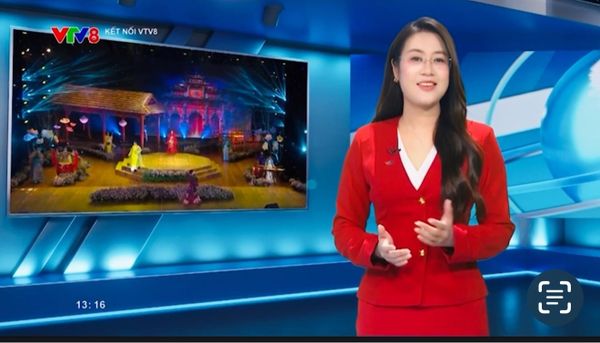 MC Anh Thi trên sóng truyền hình VTV