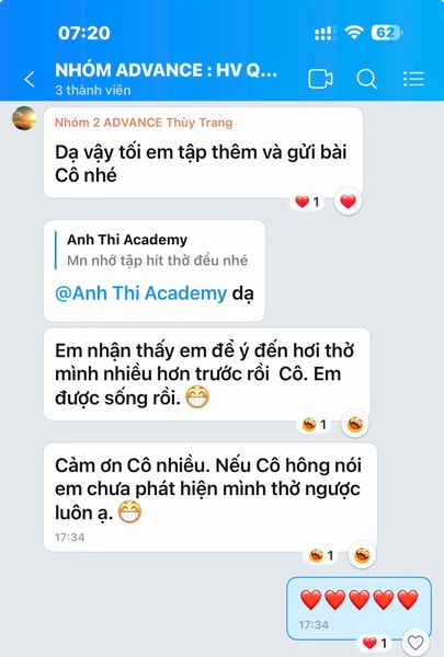 Lời chia sẻ của học viên tại lớp luyện giọng nói online cùng MC Anh Thi