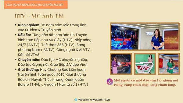 MC Anh Thi với bề dày chuyên môn cao