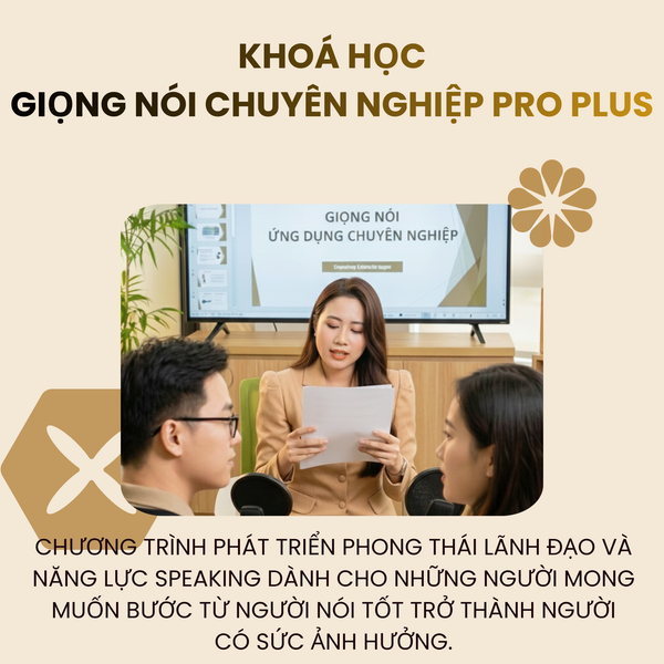 khoá học luyện giọng nói chuyên nghiệp online do chính MC Anh Thi giảng dạy và đào tạo