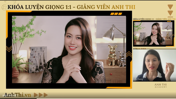 các học viên tại hải ngoại học luyện giọng online cùng MC Anh Thi