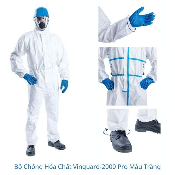 Bộ Chống Hóa Chất Vinguard-2000 Pro Màu Trắng