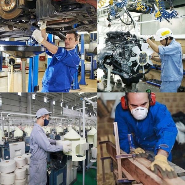 Môi trường sử dụng phổ biến của các loại găng tay sợi