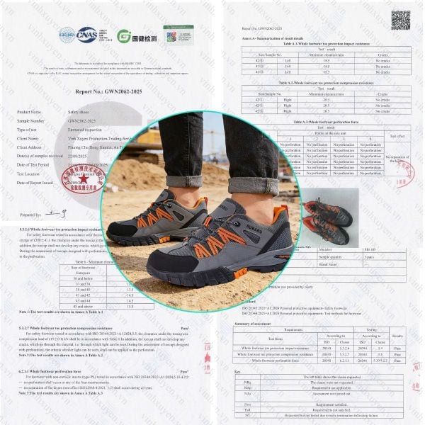 Giày bảo hộ Subaru thế hệ mới đạt tiêu chuẩn kiểm định ISO20345