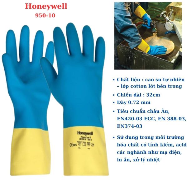 Găng tay&nbsp;chống hóa chất Honeywell 950-10