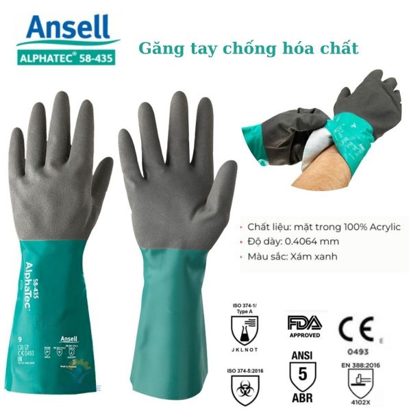Găng tay Ansell AlphaTec 58-435 giá rẻ tại Quảng Ninh