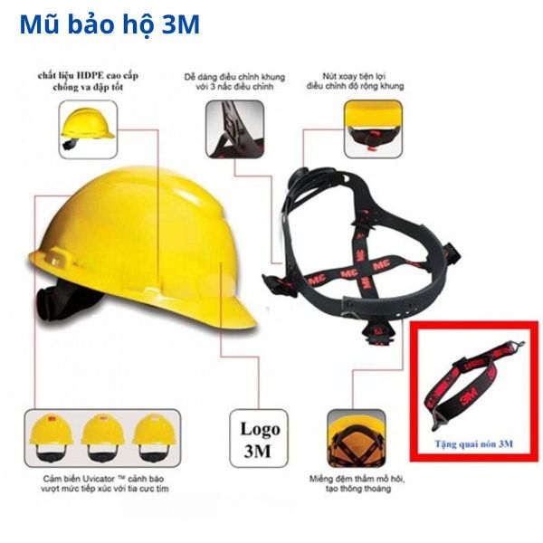 Mũ bảo hộ 3M đạt tiêu chuẩn dành cho kỹ sư hầm mỏ Quảng Ninh