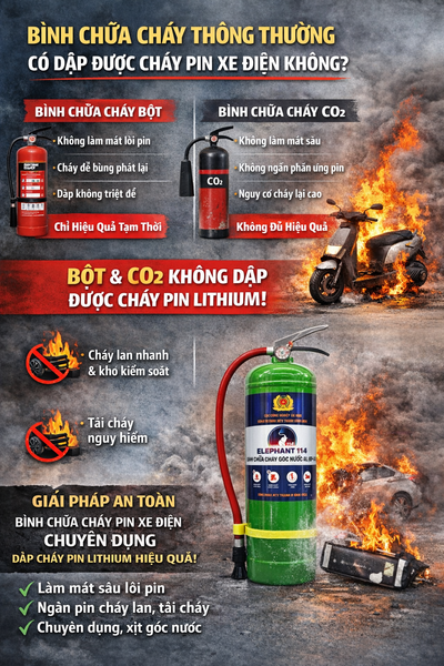 Bình chữa cháy pin xe điện
