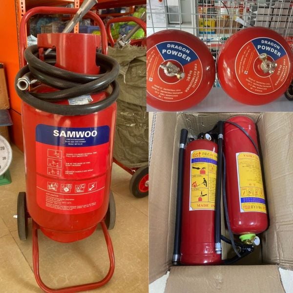Các loại dung tích bình chữa cháy bột tại Quảng Ninh, Hải Phòng, Hải Nội