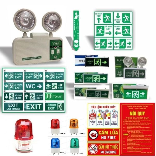 Tiêu lệnh, đèn báo biển chỉ dẫn thoát hiểm trong PCCC