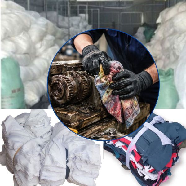 Giẻ lau công nghiệp: giẻ trắng, giẻ màu, giẻ can chắp giá rẻ tại Hải Phòng