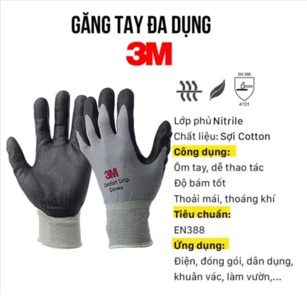Găng tay đa dụng 3M phủ nitrile chính hãng tại Quảng Ninh