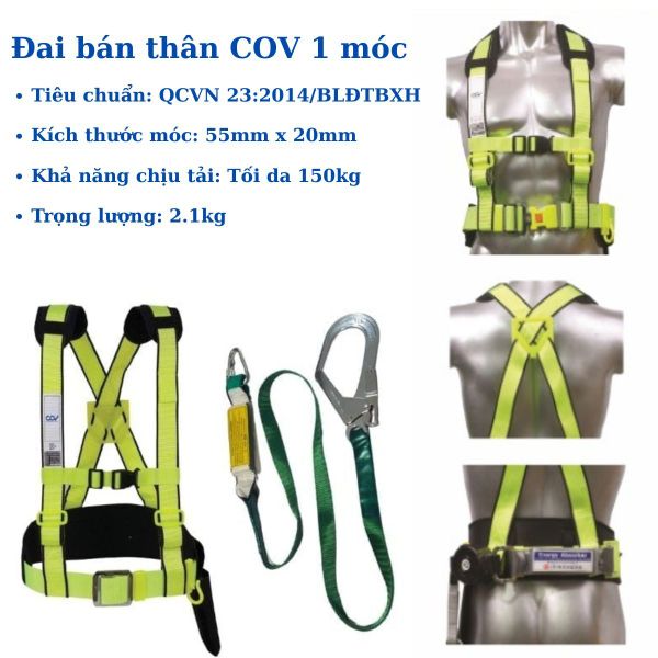 Đai an toàn bán thân COV 1 móc
