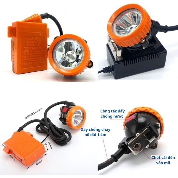 Đèn đội đầu thợ mỏ chống cháy nổ