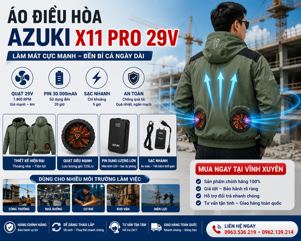 Bộ áo điều hòa Azuki X11 Pro 29V chính hãng