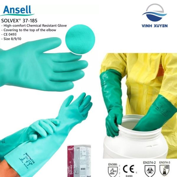 Găng tay bảo hộ Ansell chống hóa chất đạt tiêu chuẩn quốc tế