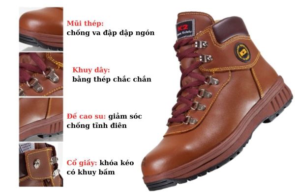Giày bảo hộ nam K2-14 Hàn Quốc chính hãng