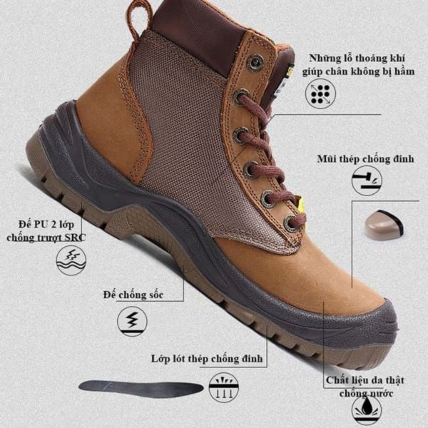 Cấu tạo và tính năng an toàn của giày bảo hộ Jogger