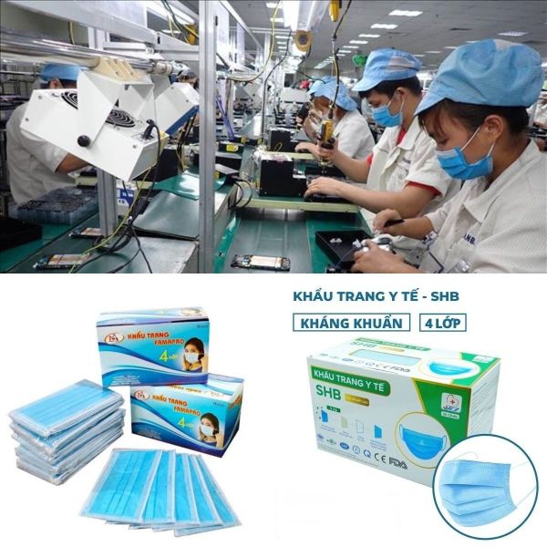 Khẩu trang y tế sử dụng trong các KCN điện tử Hải Phòng