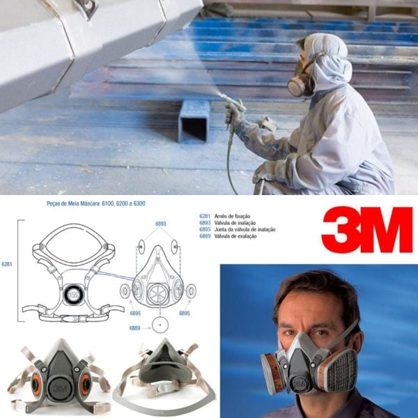 Mặt nạ phòng độc 3M 6200 chính hãng cho thợ sơn