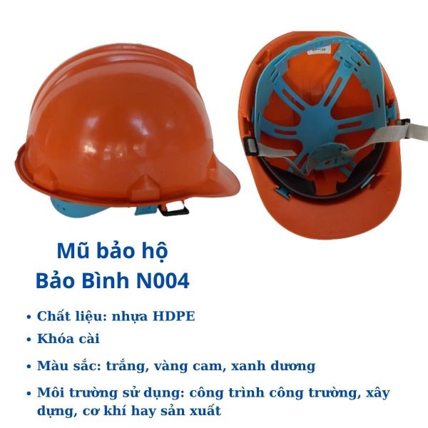 Mũ bảo hộ Bảo Bình giá rẻ cho lao động công trình an toàn