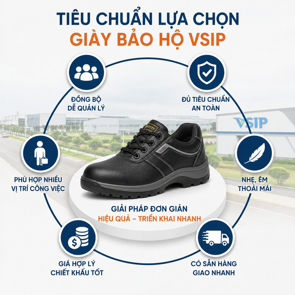 Tiêu chuẩn lựa chọn giày bảo hộ Vsip Hải Phòng