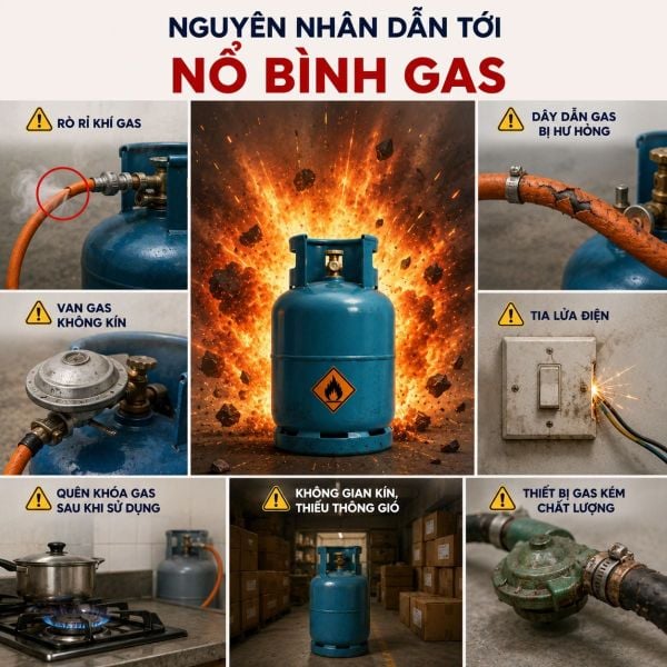 Nguyên nhân gây nổ bình gas