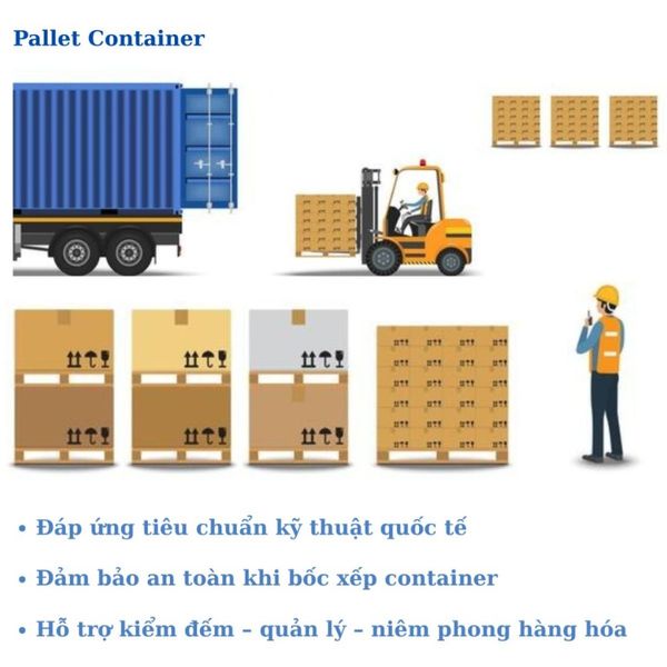Pallet Container đóng hàng xuất khẩu tại Hải Phòng