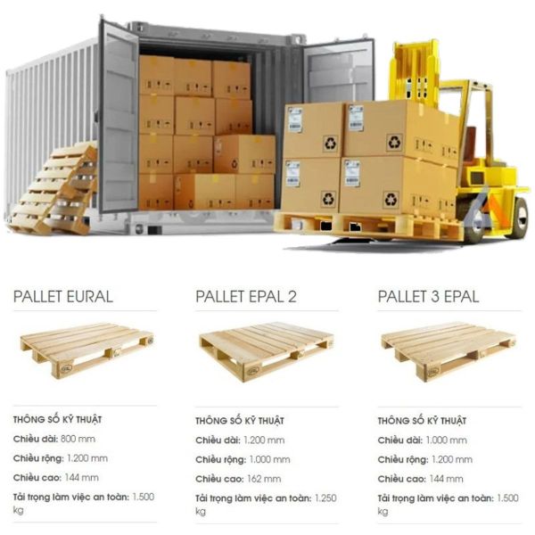 Các loại kích thước Pallet Container đóng hàng xuất khẩu tại Hải Phòng