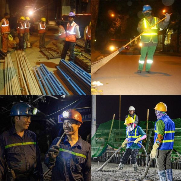 Môi trường sử dụng quần áo bảo hộ có phản quang