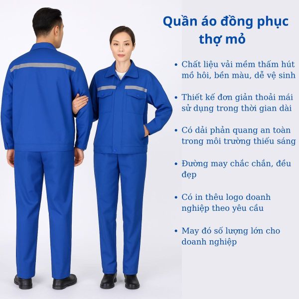 Đặc điểm, yêu cầu quần áo bảo hộ cho thợ mỏ Quảng Ninh