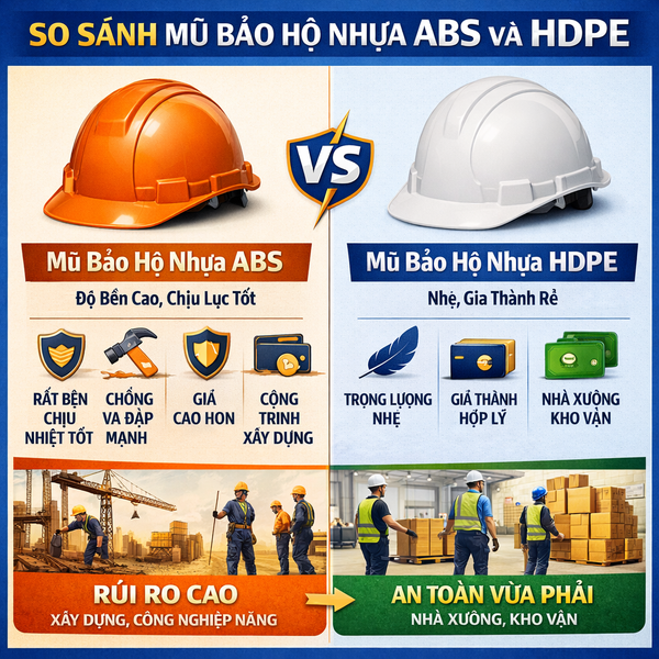 So sánh hai chất liệu mũ bảo hộ ABS và HDPE