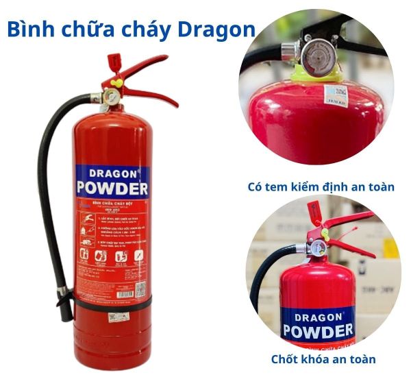 Bình chữa cháy Dragon chính hãng tại Hải Phòng đạt tiêu chuẩn bộ Công An