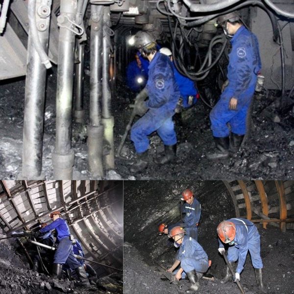 Khai thác mỏ than trong hầm lò sâu tại Quảng Ninh