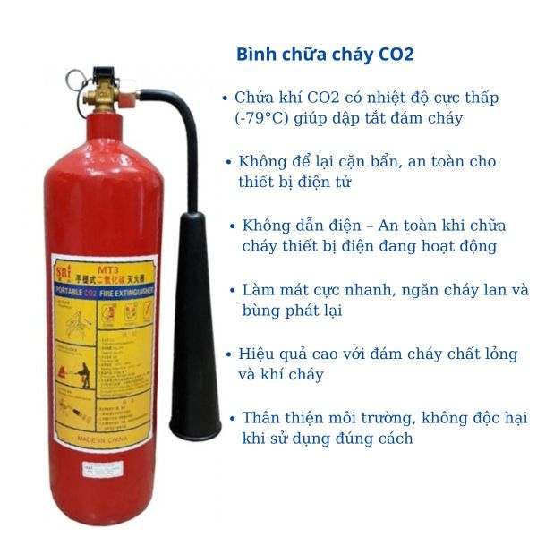 Ưu điểm bình chữa cháy khí CO2