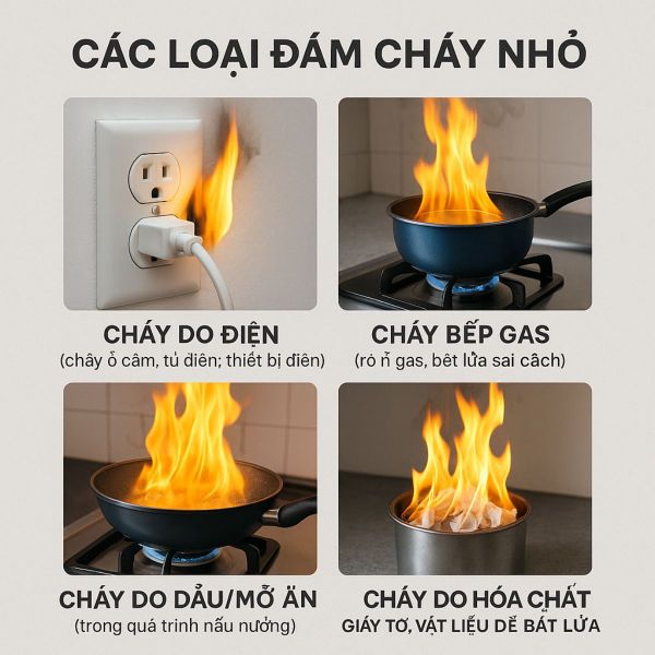 Các loại đám cháy nhỏ thường gặp