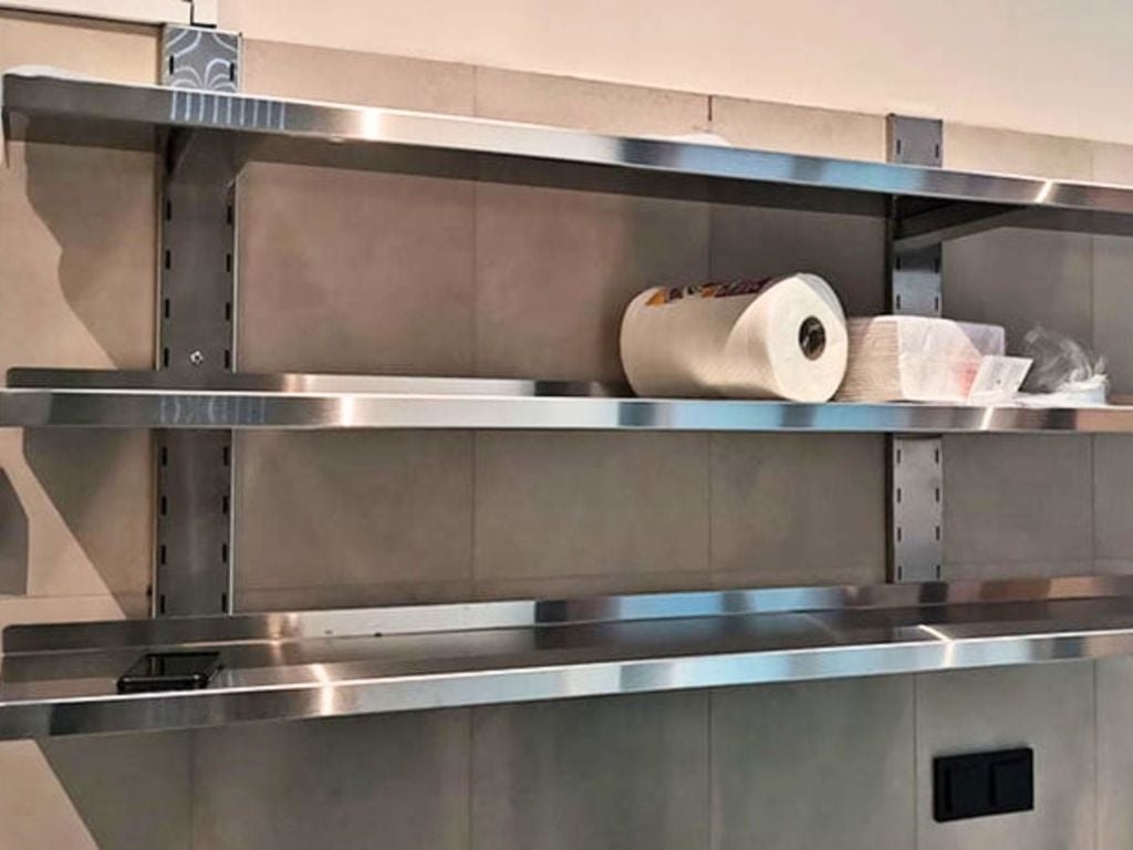 cách làm sáng bóng kệ inox