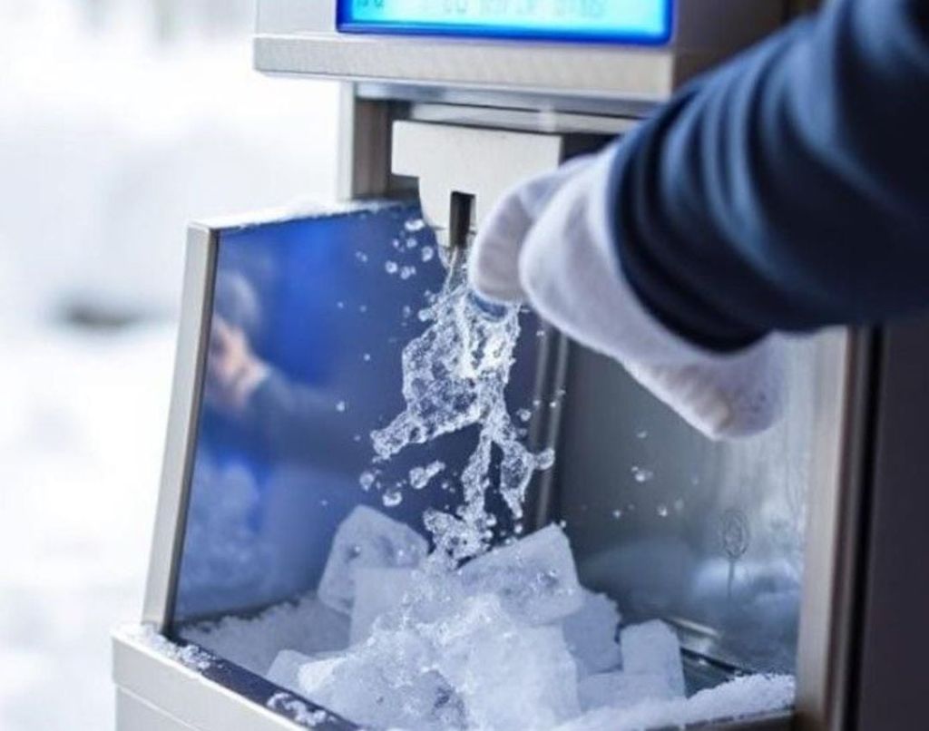 vệ sinh máy làm đá công nghiệp