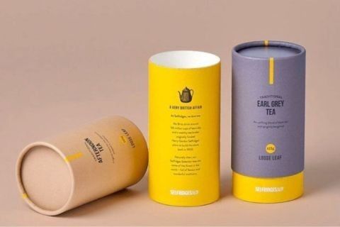 In hộp trà bằng giấy kraft