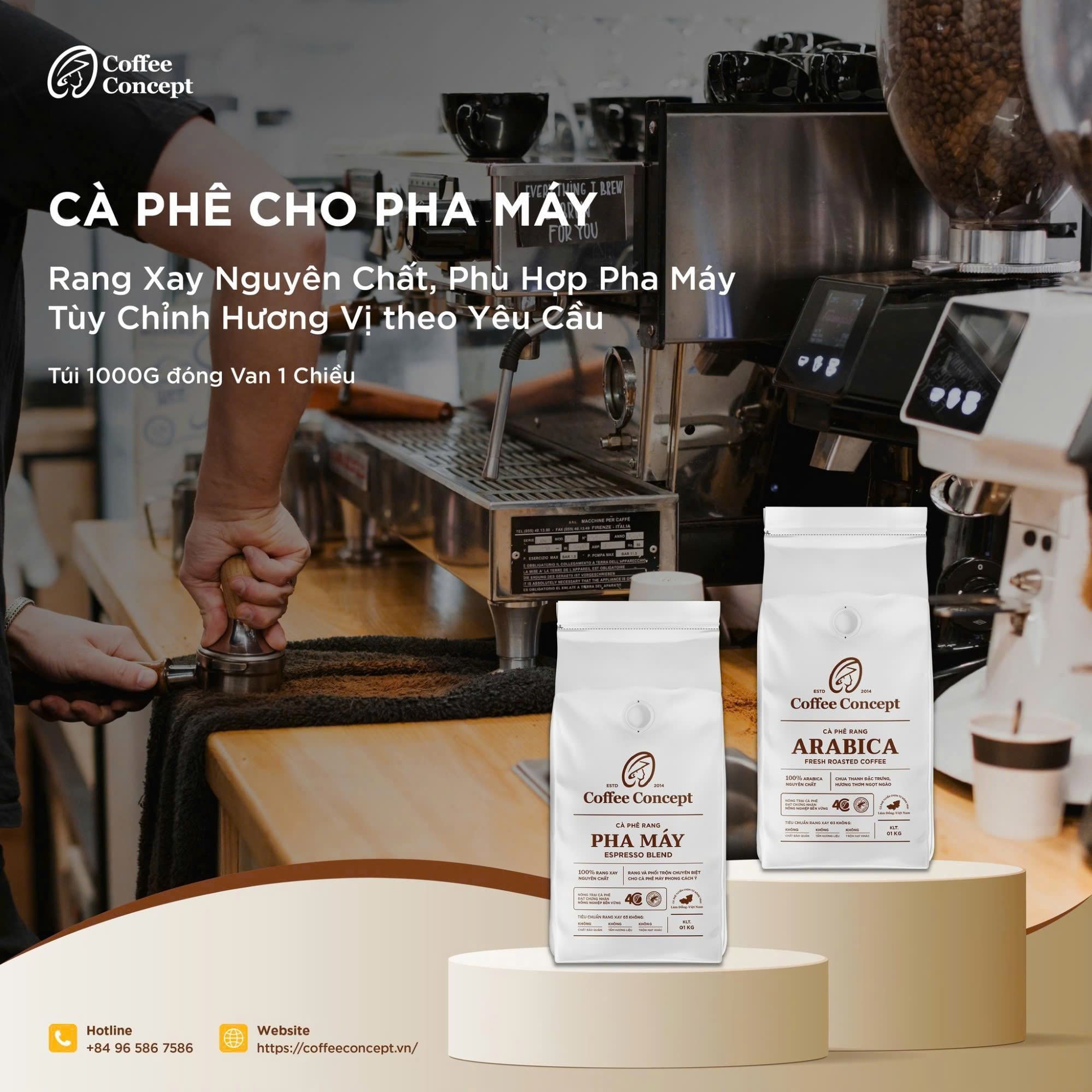 Coffee Concept – Giải pháp cà phê rang xay chuẩn cho pha máy