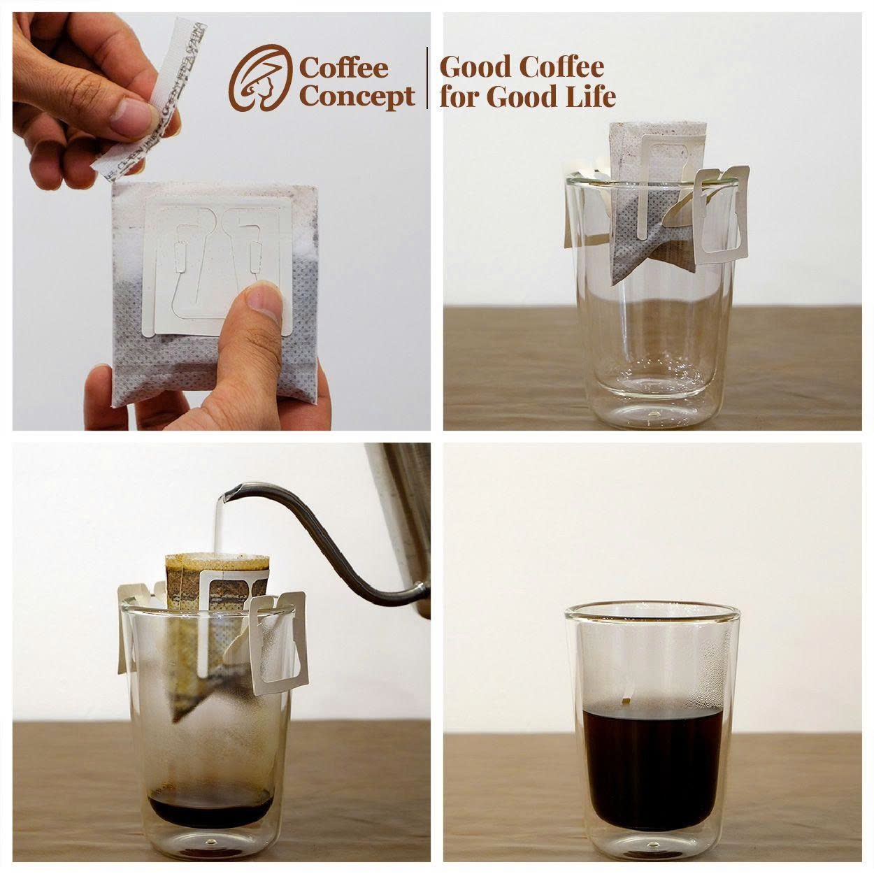 Cà phê phin giấy tiện lợi, dễ sử dụng