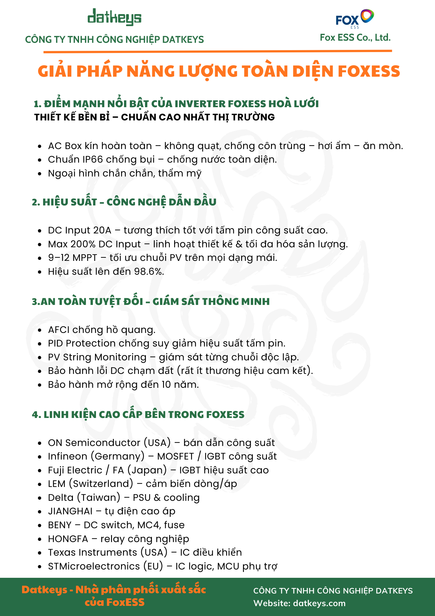 Những ưu điểm nổi bật của Inverter FoxESS