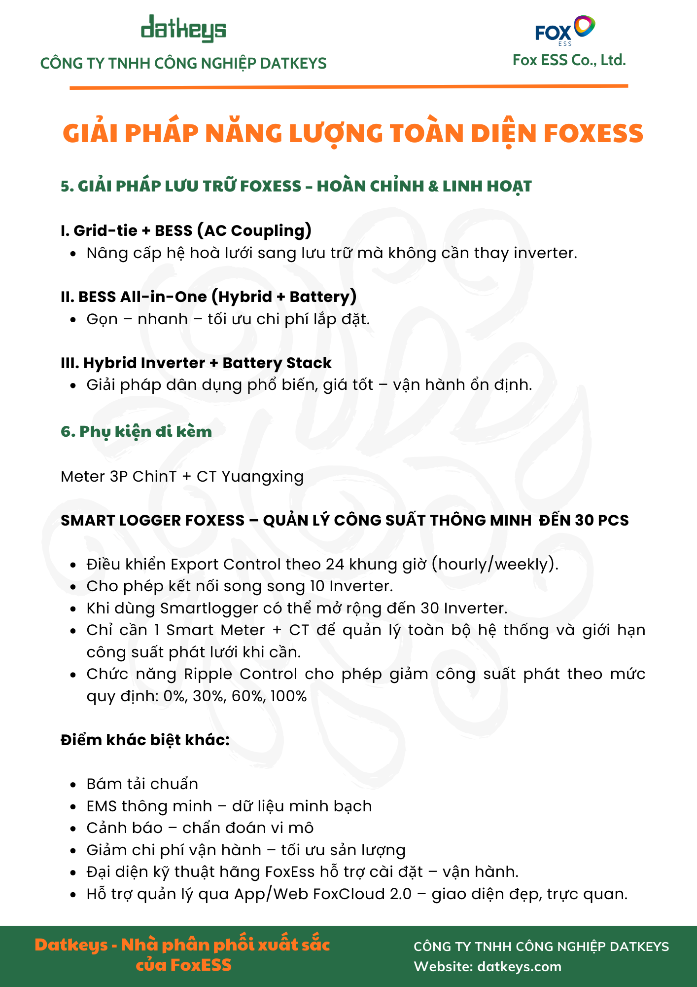 Những ưu điểm nổi bật của Inverter FoxESS