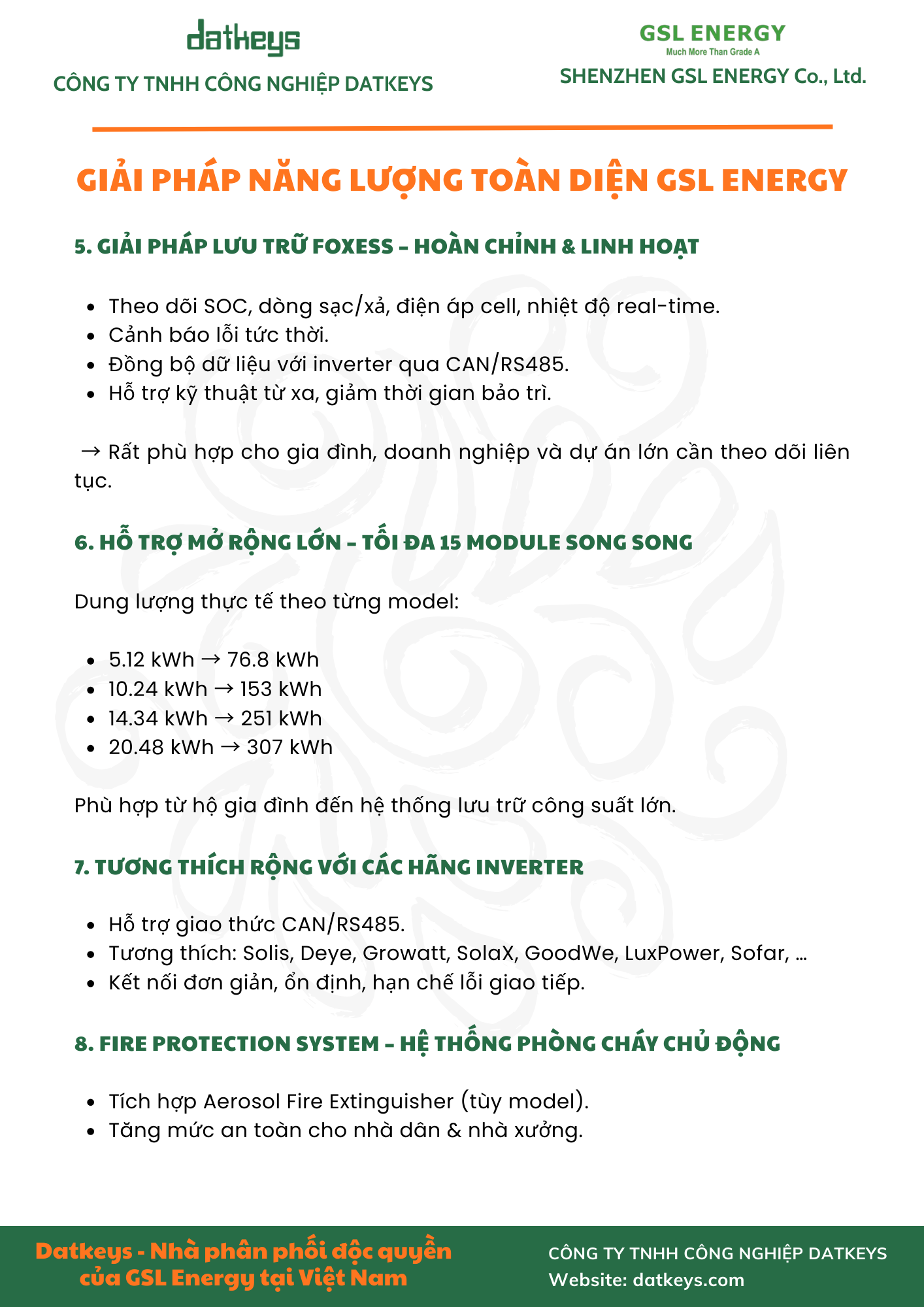 Những ưu điểm nổi bật của Pin lưu trữ GSL Energy