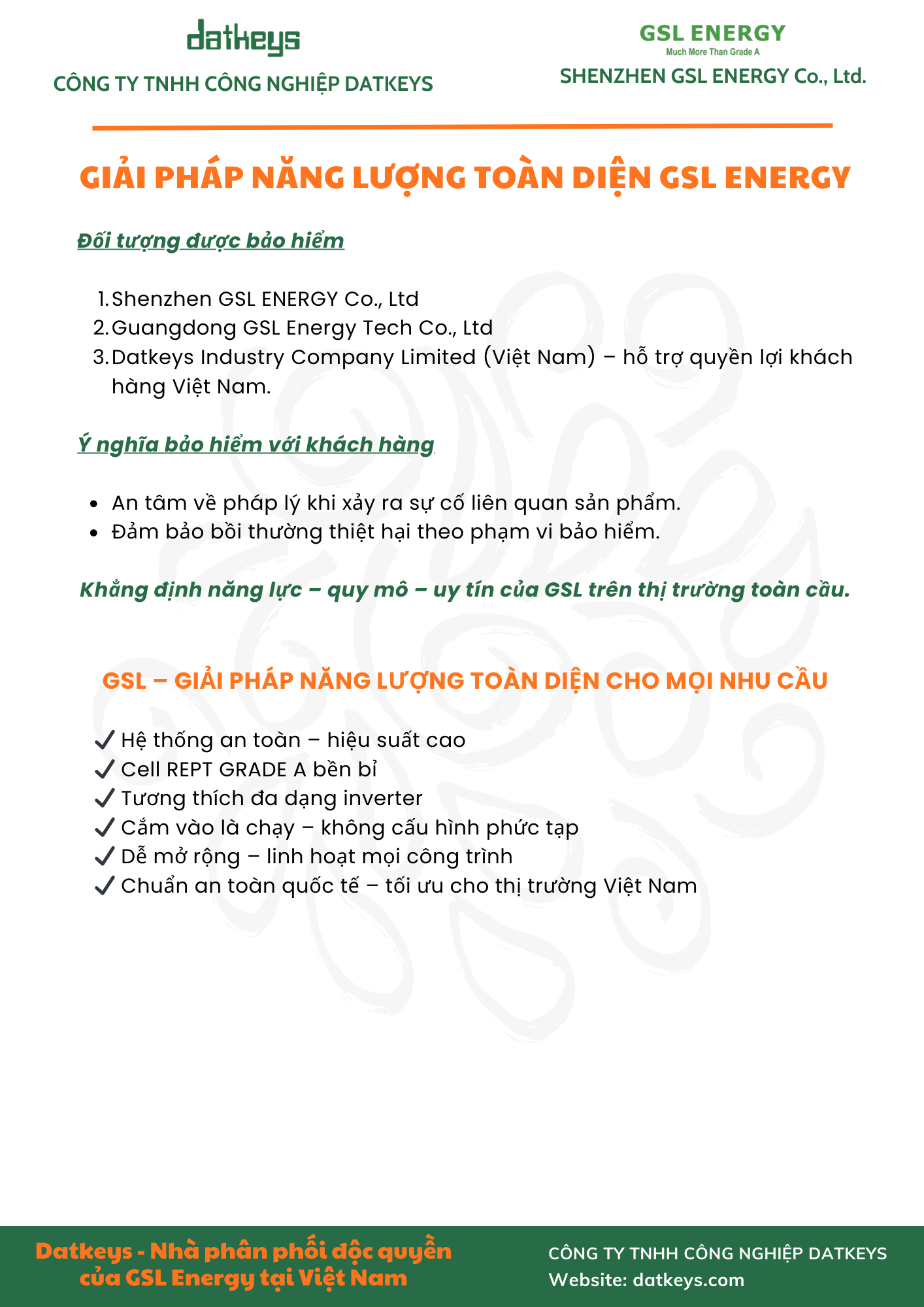 Những ưu điểm nổi bật của Pin lưu trữ GSL Energy