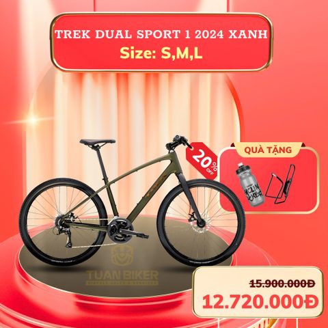 Trek Dual Sport 1 2024 (Xanh) – Size S, M, L: 12.720.000Đ