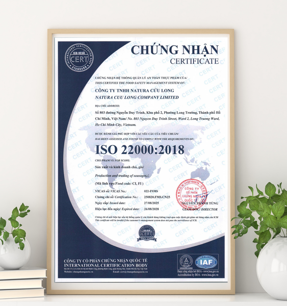Tieu Chuan Quoc Te ISO 22000 – Quy Trinh San Xuat Cha Chien