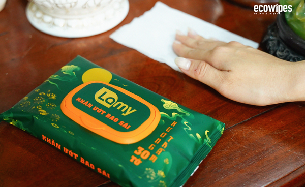 Khăn ướt bao sái lau bàn thờ Lamy