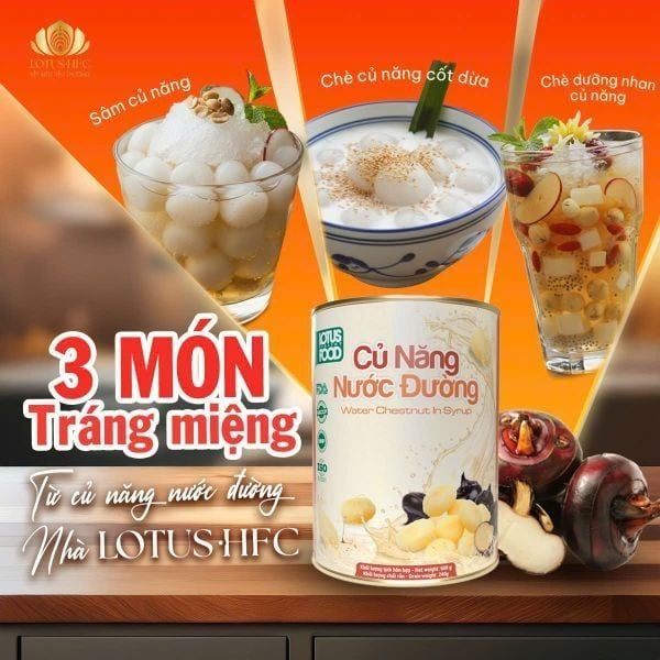 củ năng khi đưa vào thực đơn